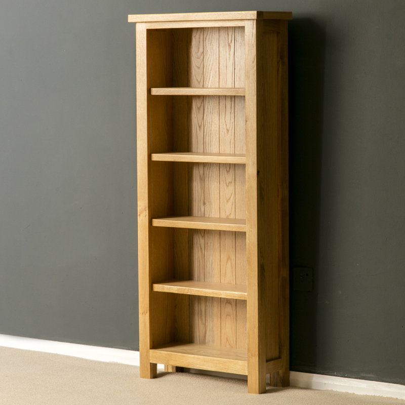 August Grove Light Oak Slim Bookcase
